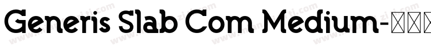 Generis Slab Com Medium字体转换